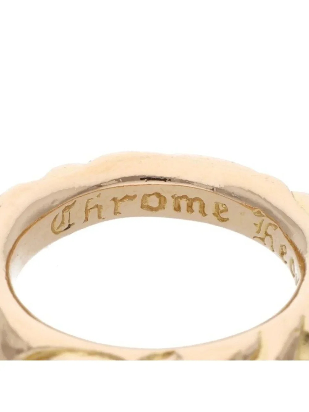 Chrome Hearts 22k Scroll Band Gold Ring